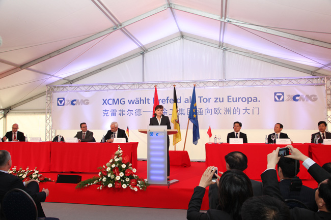 Realizada a cerimónia de fundação do XCMG Europa Ltd.